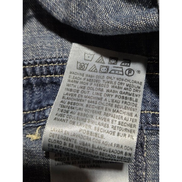 Levi's Women's Mini Overall Denim Dress Size Small/Petite Blue Straps Pockets - Picture 5 of 8